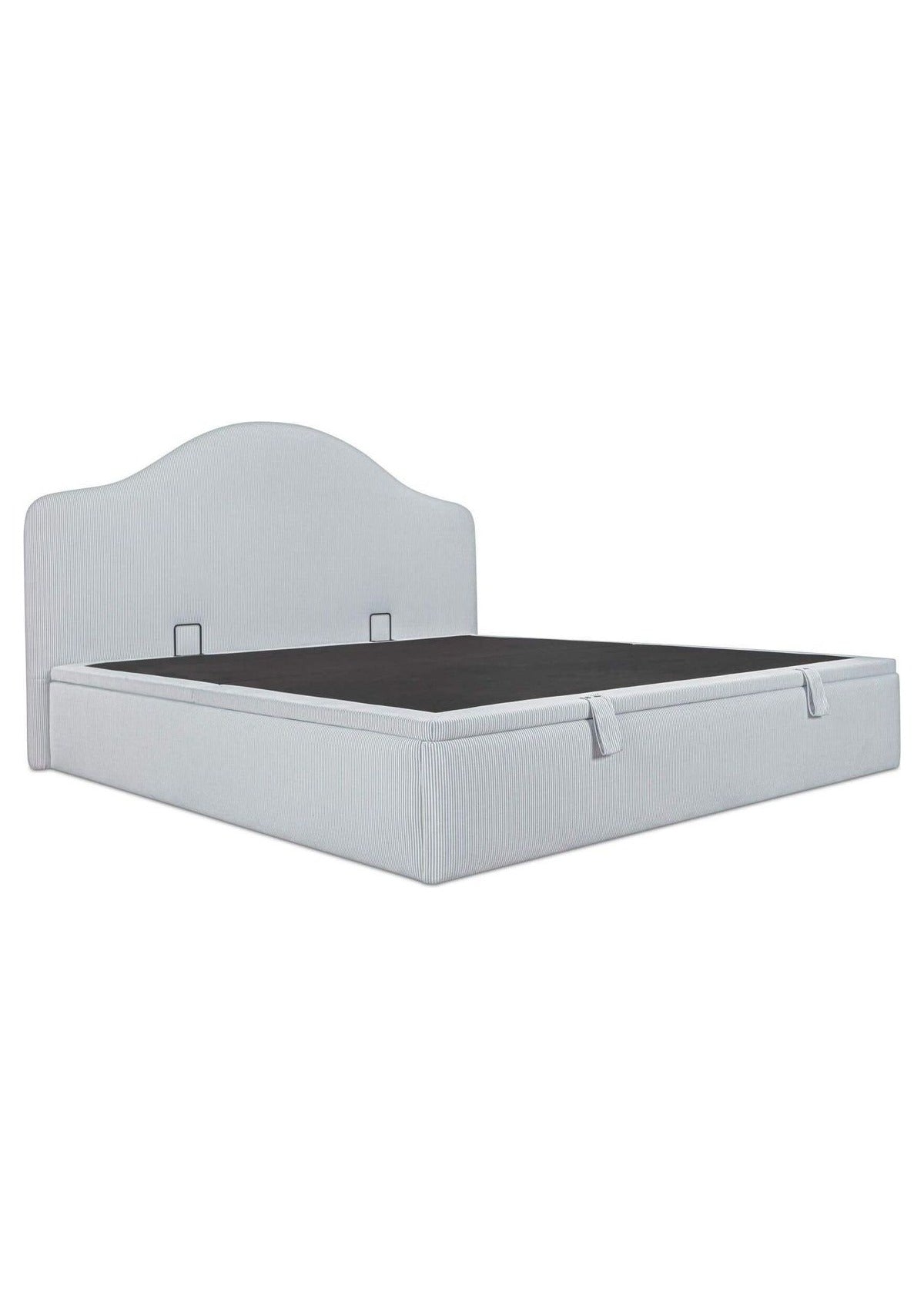 Noelle King Storage Bed - Light Blue Stripe