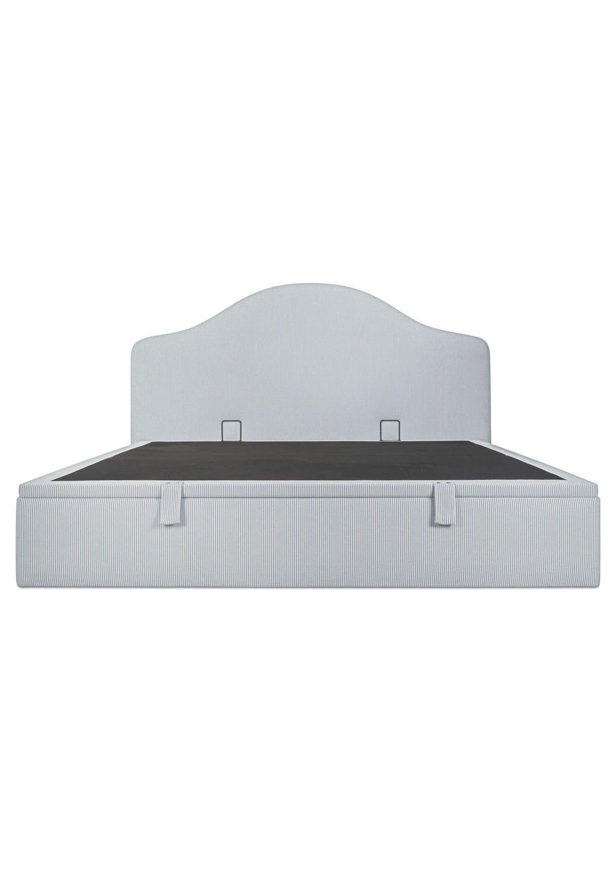 Noelle King Storage Bed - Light Blue Stripe
