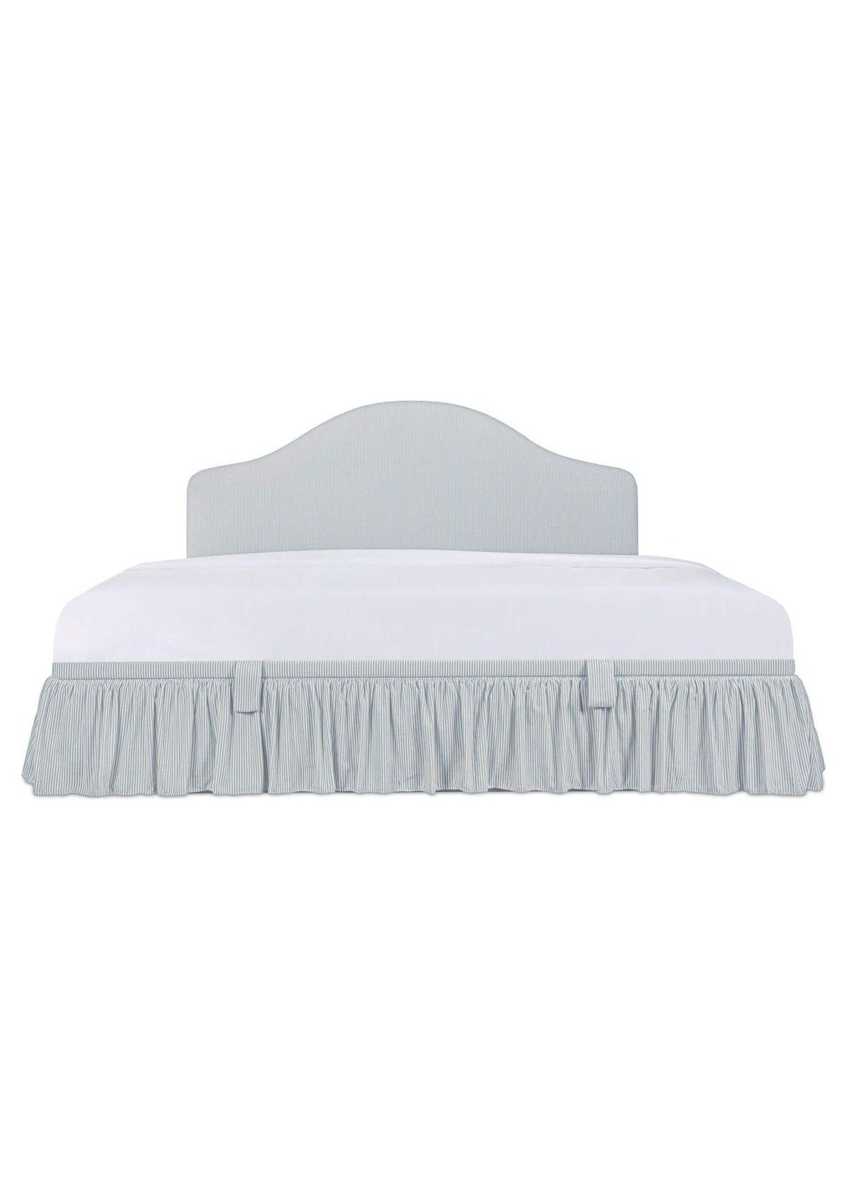 Noelle King Storage Bed - Light Blue Stripe
