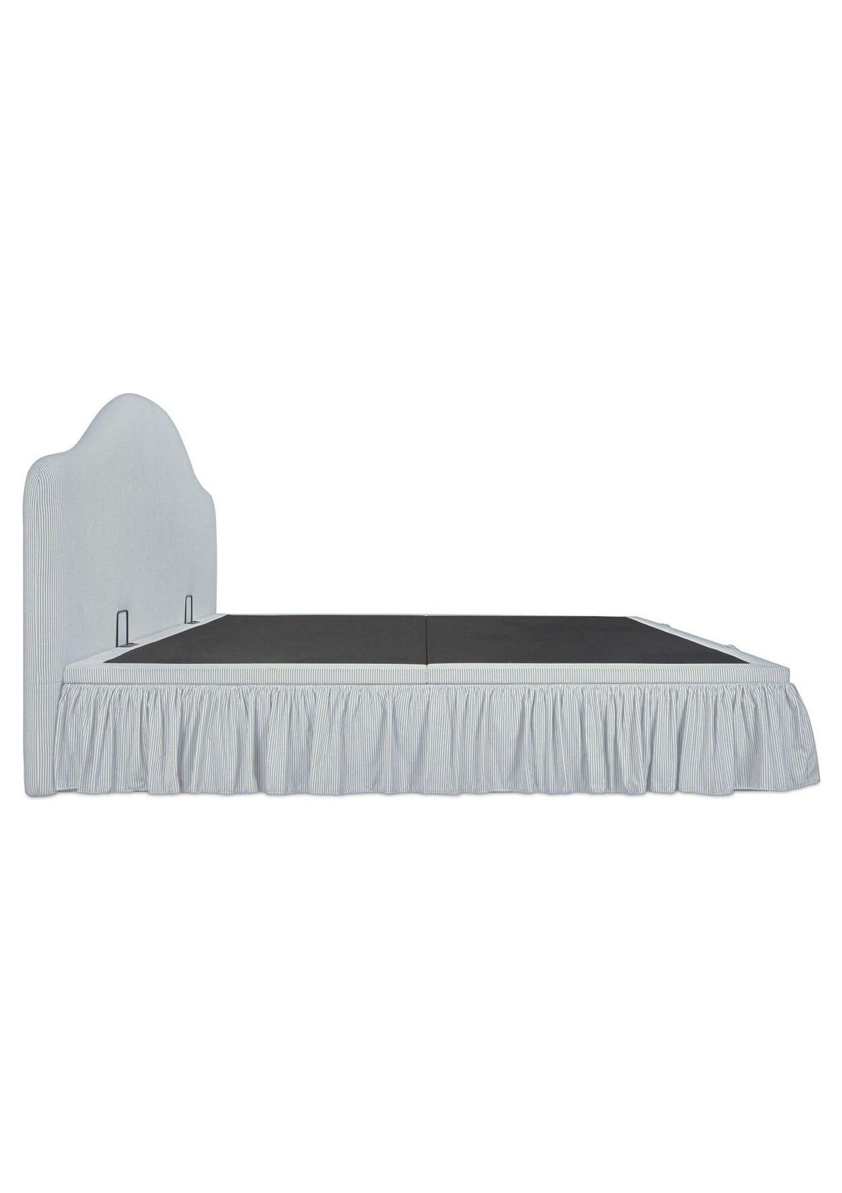 Noelle King Storage Bed - Light Blue Stripe
