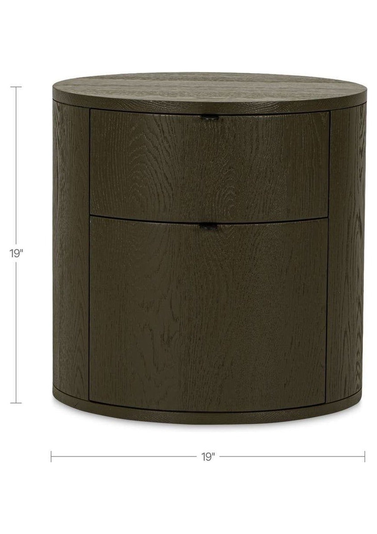 Theo 2 Drawer Nightstand - Olive