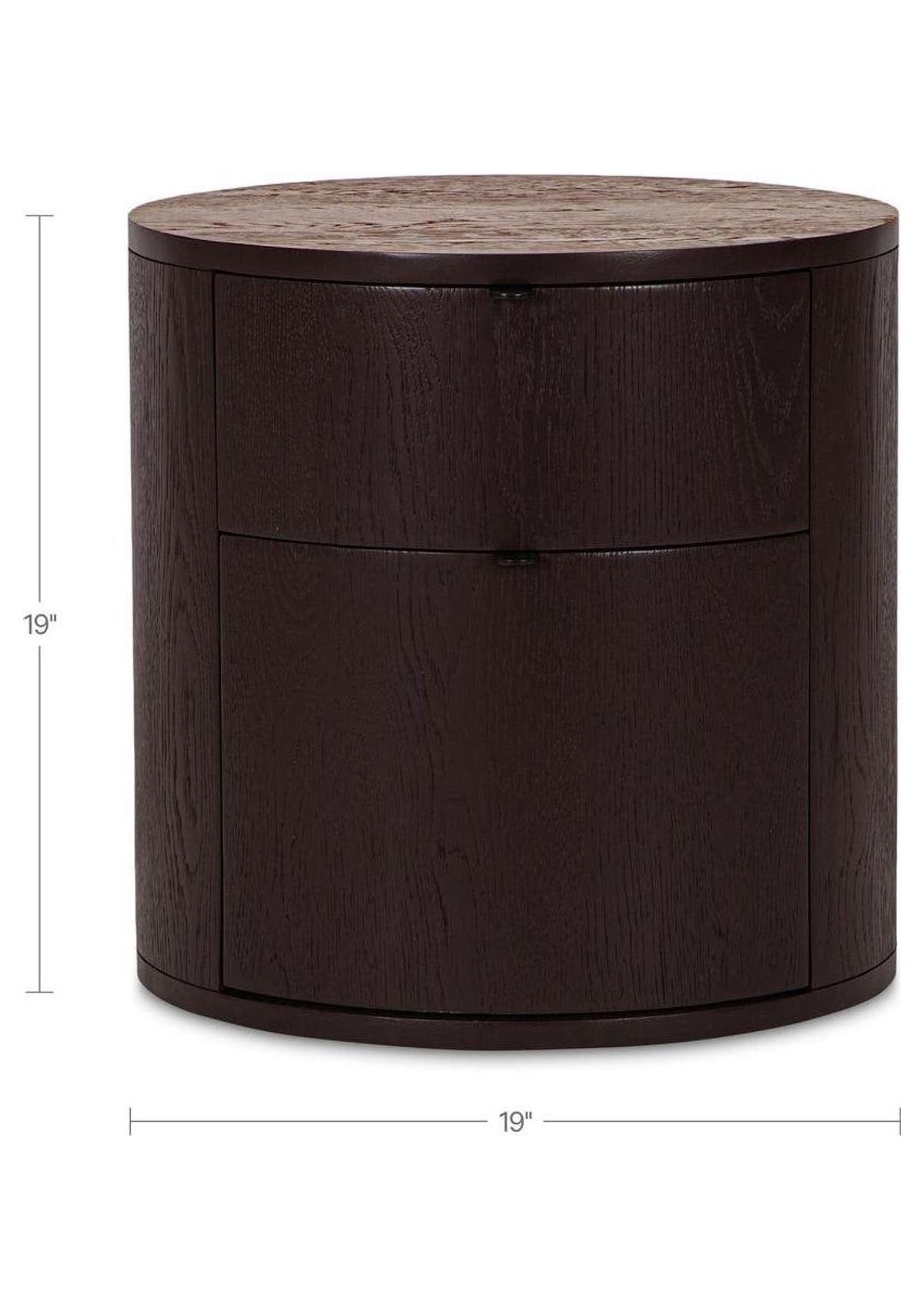 Theo 2 Drawer Nightstand - Berry