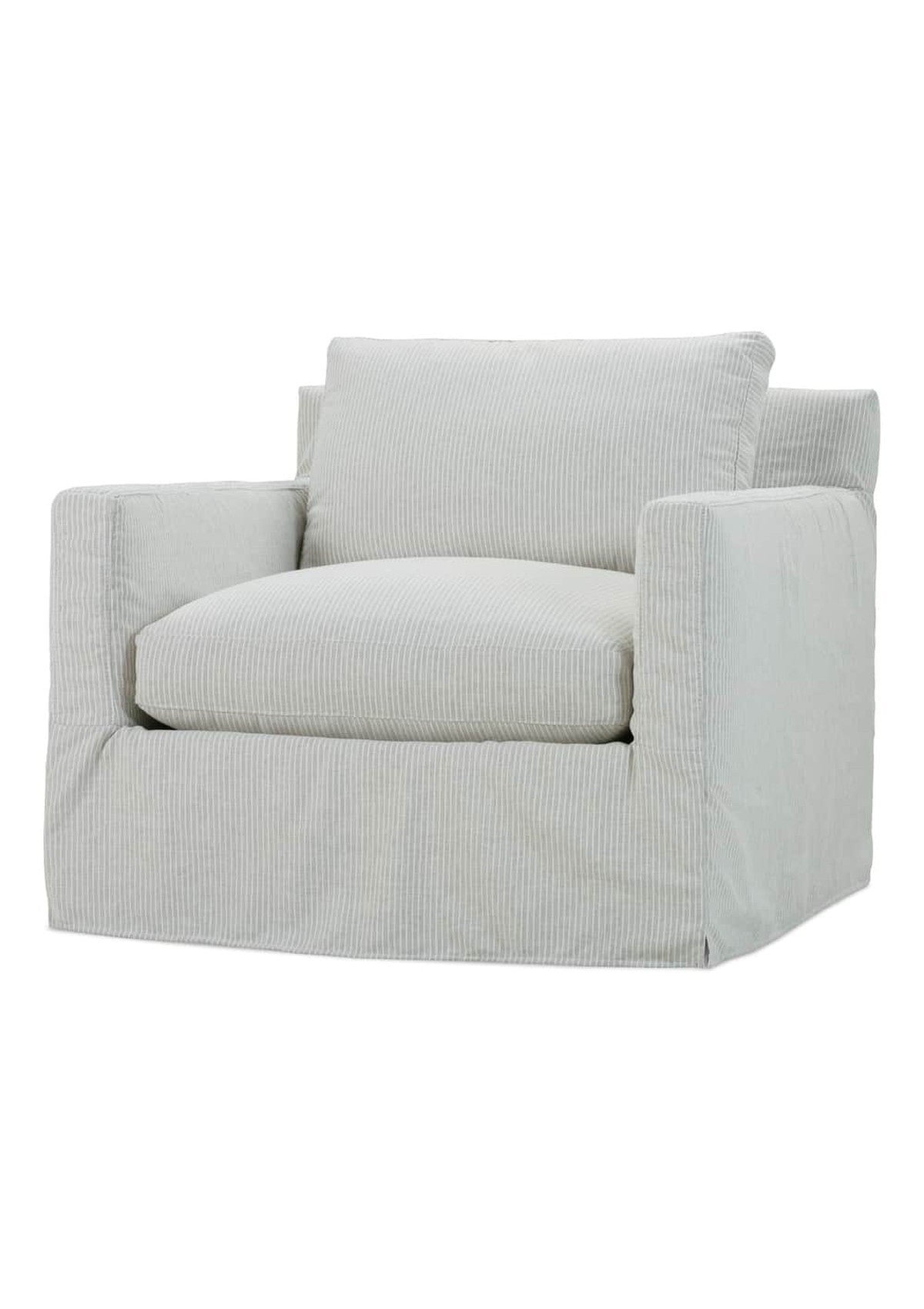 Sylvie Slipcovered Swivel Chair