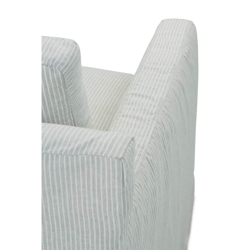 Sylvie Slipcovered Swivel Chair