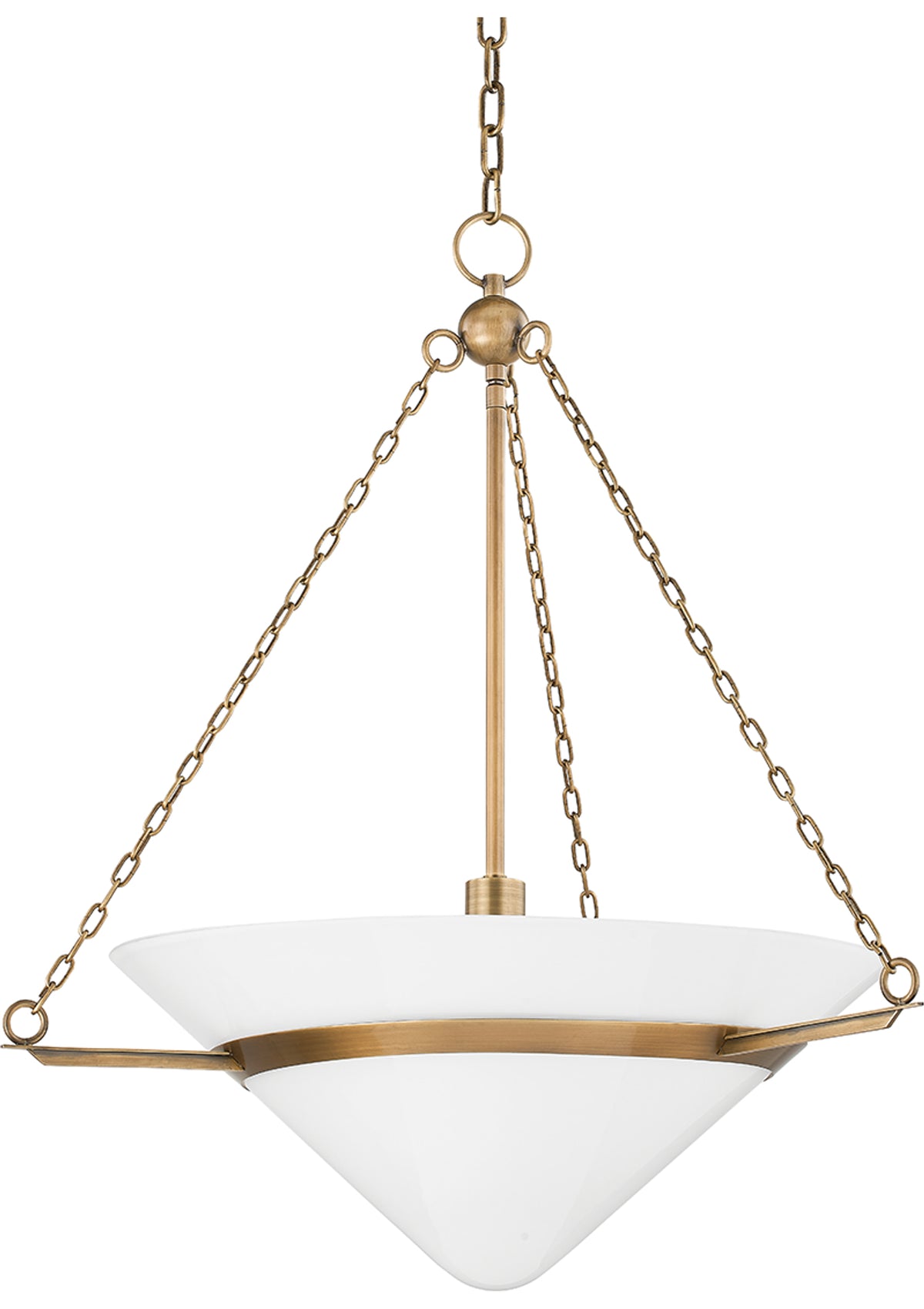 Amador Pendant – 27" W in Patina Brass