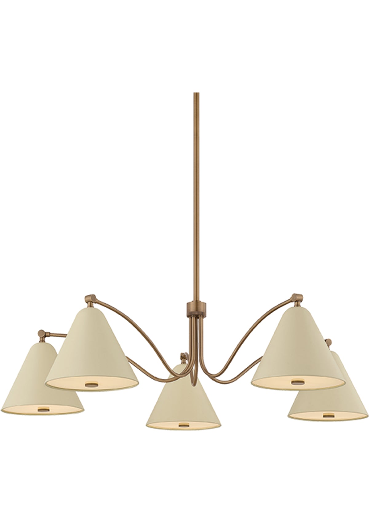 Clive Close-To-Ceiling in Patina Brass / Soft Sand