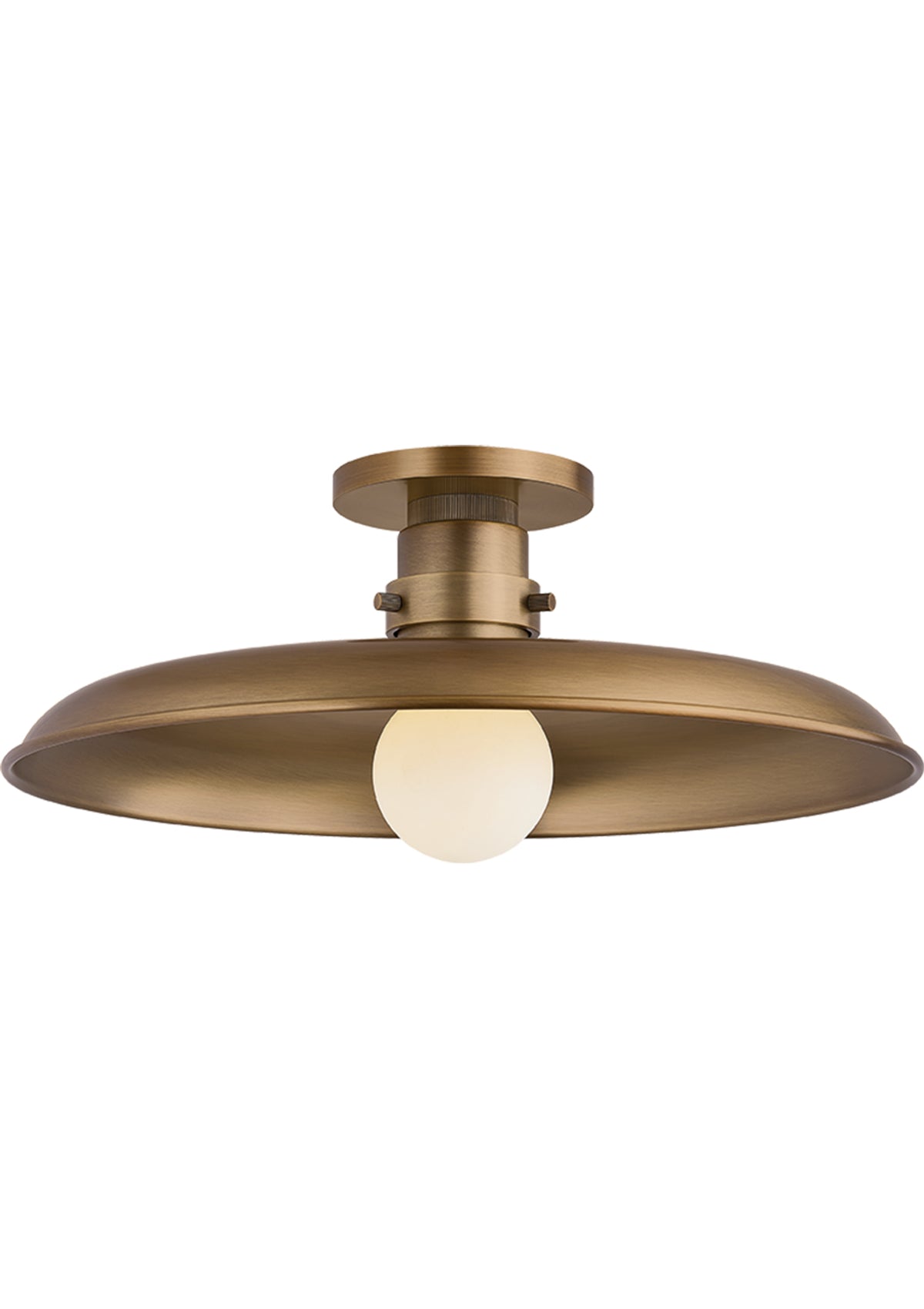 Rainhill Semi Flush in Patina Brass