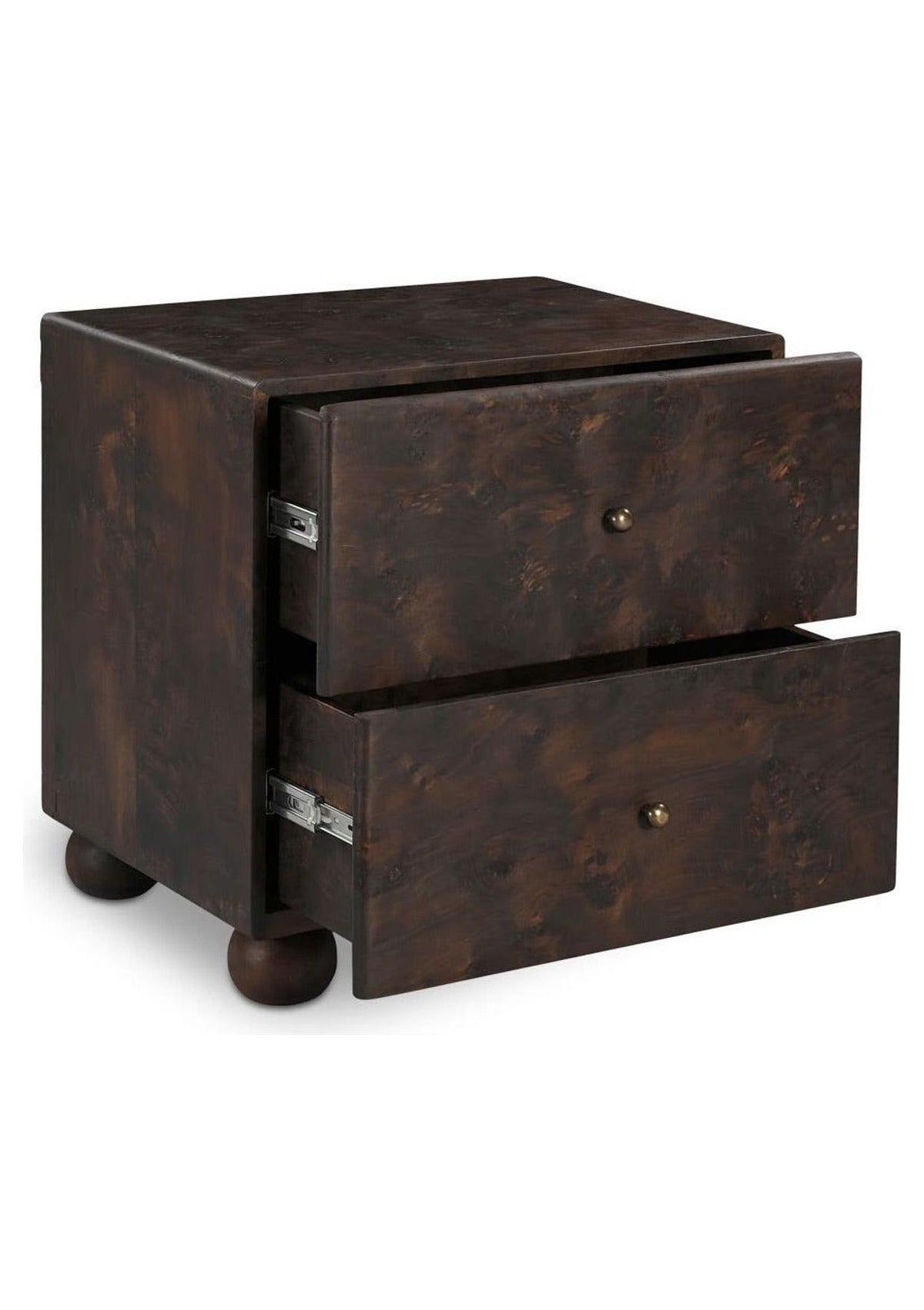 York Nightstand - Dark Brown Burl