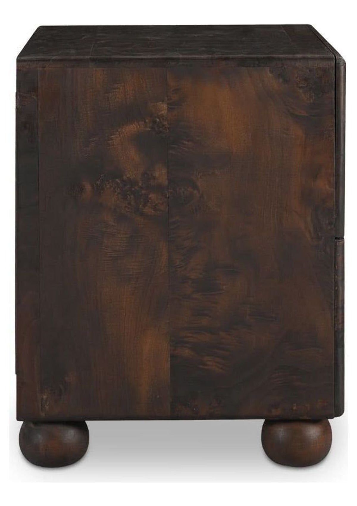 York Nightstand - Dark Brown Burl