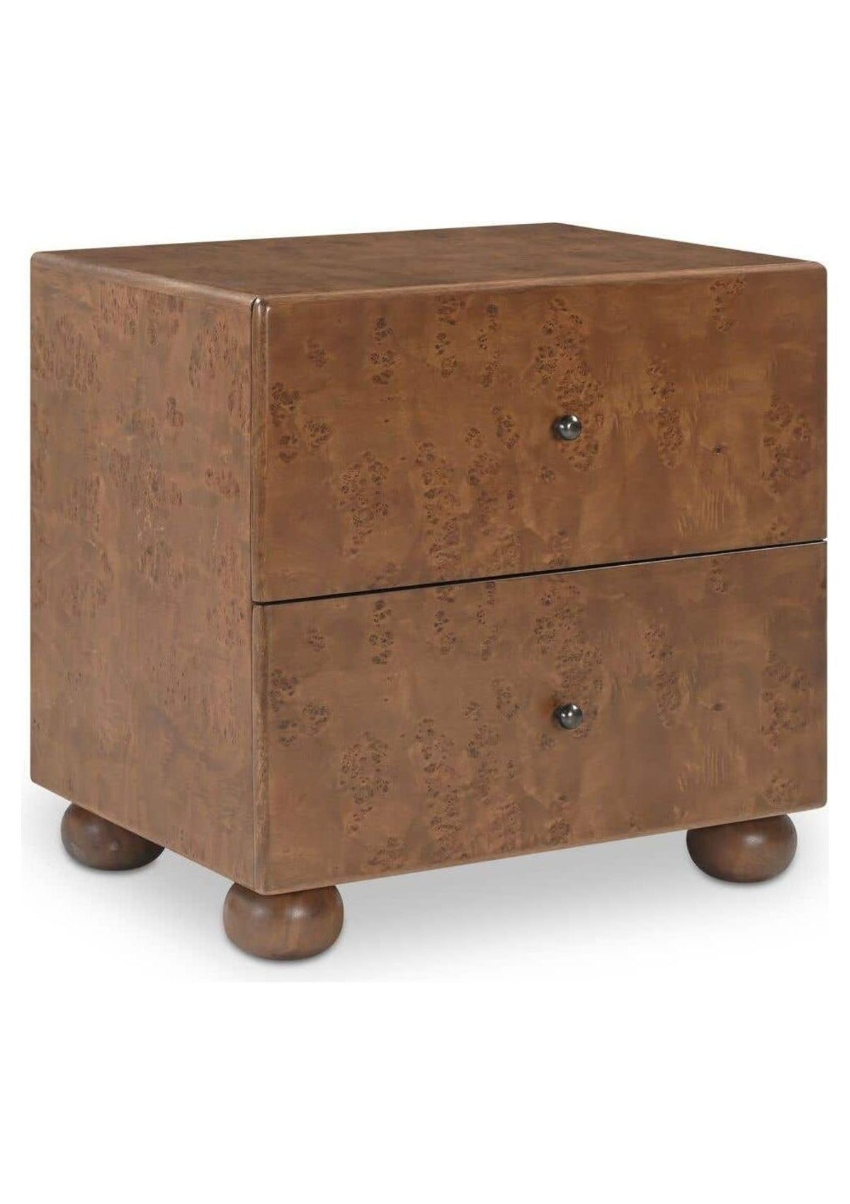 York Nightstand - Warm Brown Burl