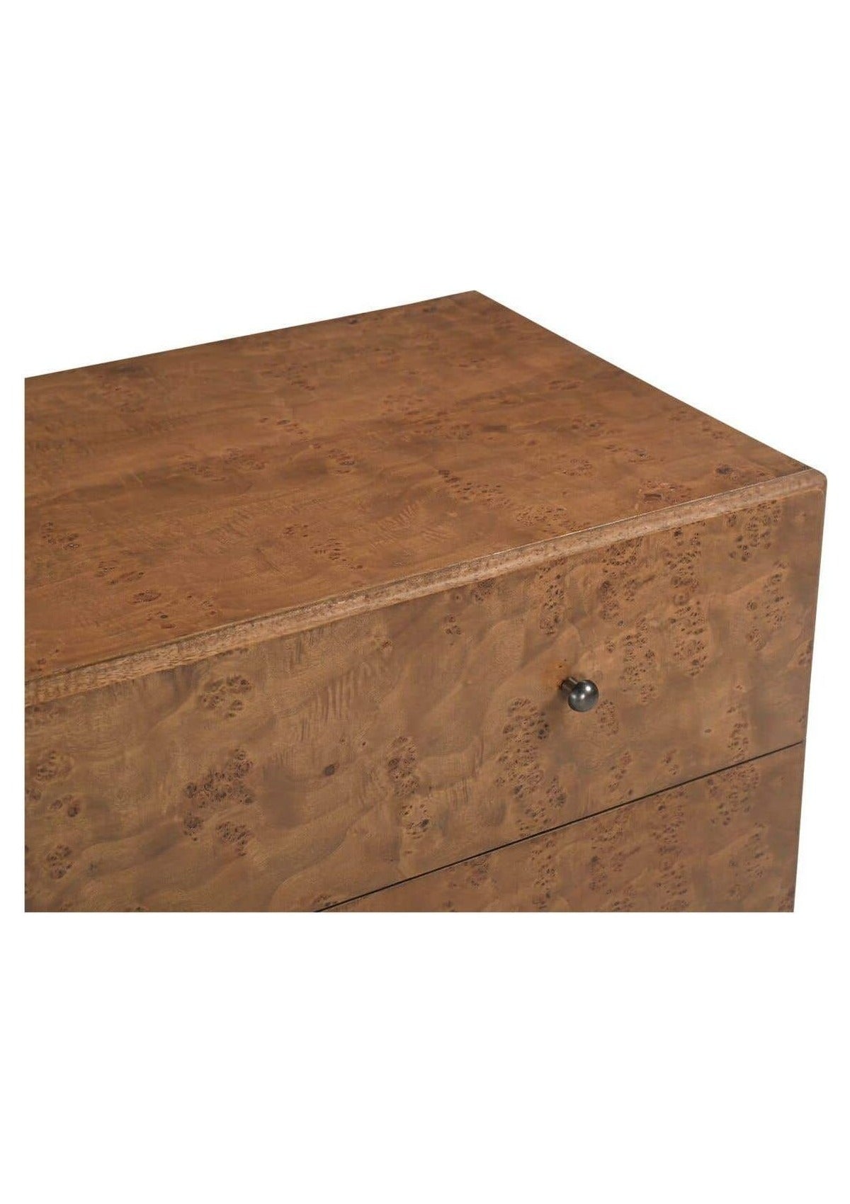 York 3 Drawer Nightstand - Warm Brown Burl