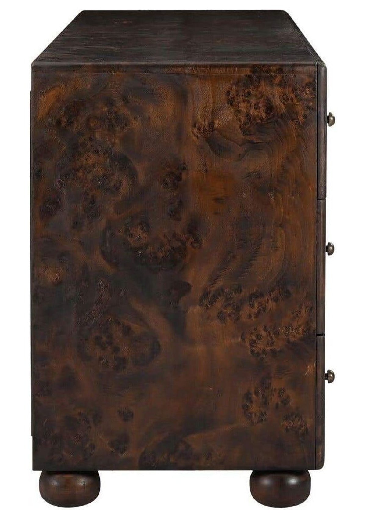 York 6 Drawer Dresser - Dark Brown Burl