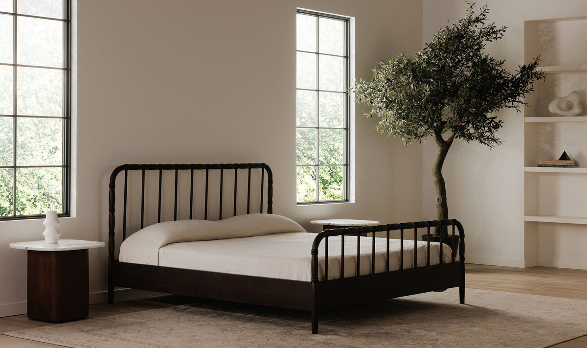 Vivian Queen Bed - Dark Brown
