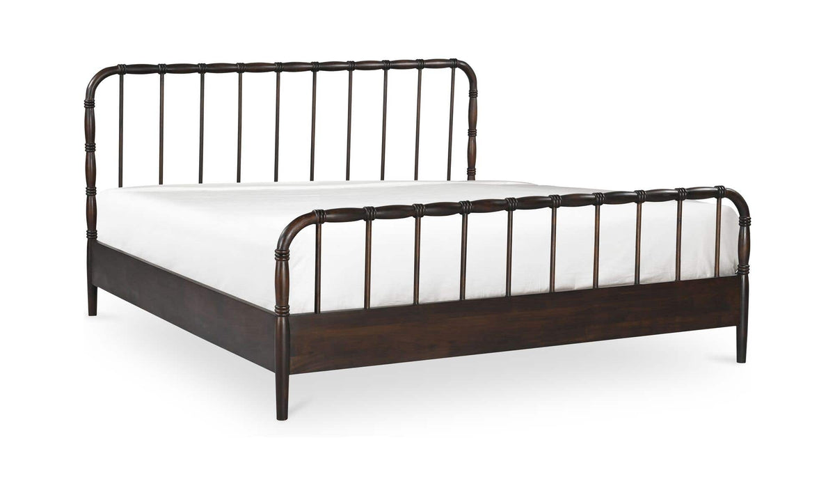 Vivian Queen Bed - Dark Brown