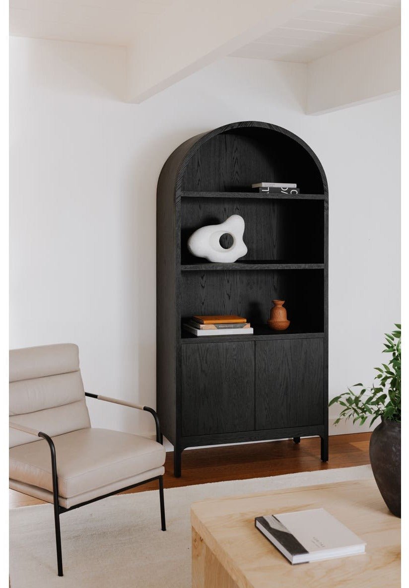 Wilde Display Cabinet - Black Oak