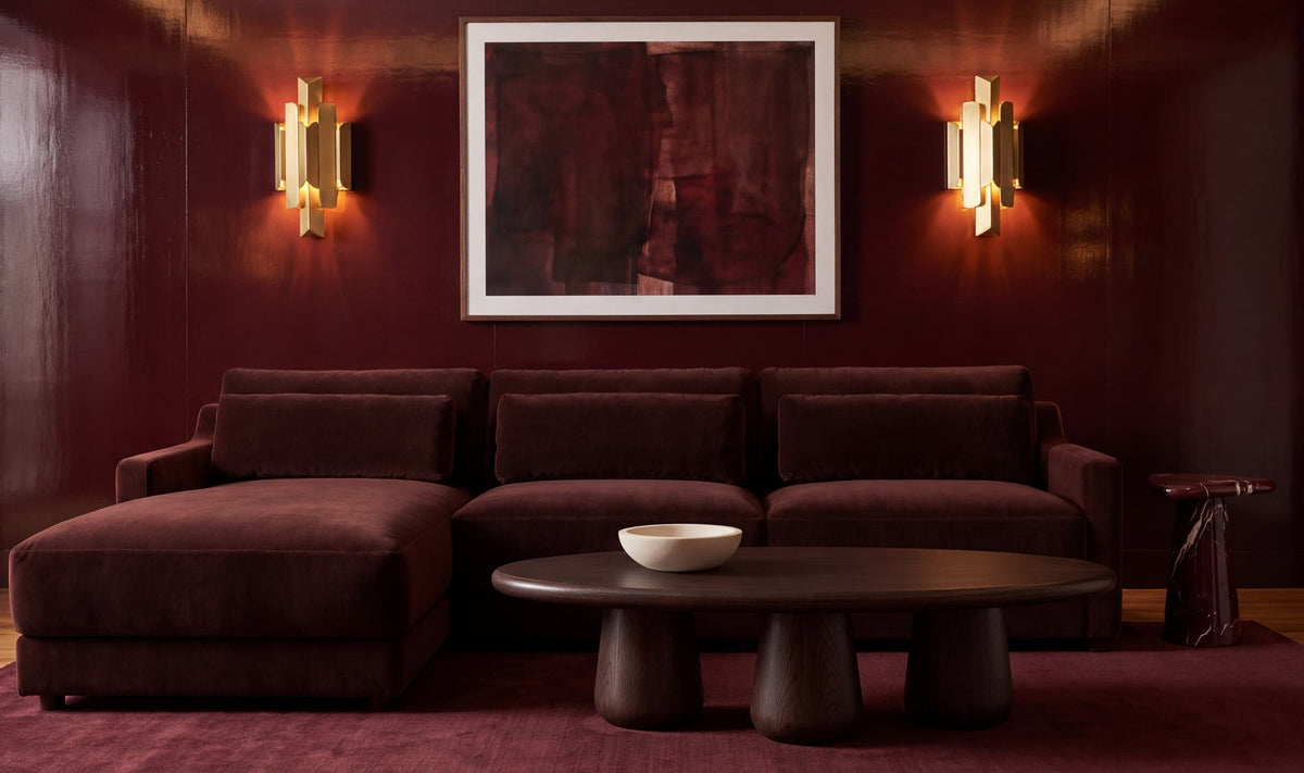 Imogen Sectional Left - Bordeaux