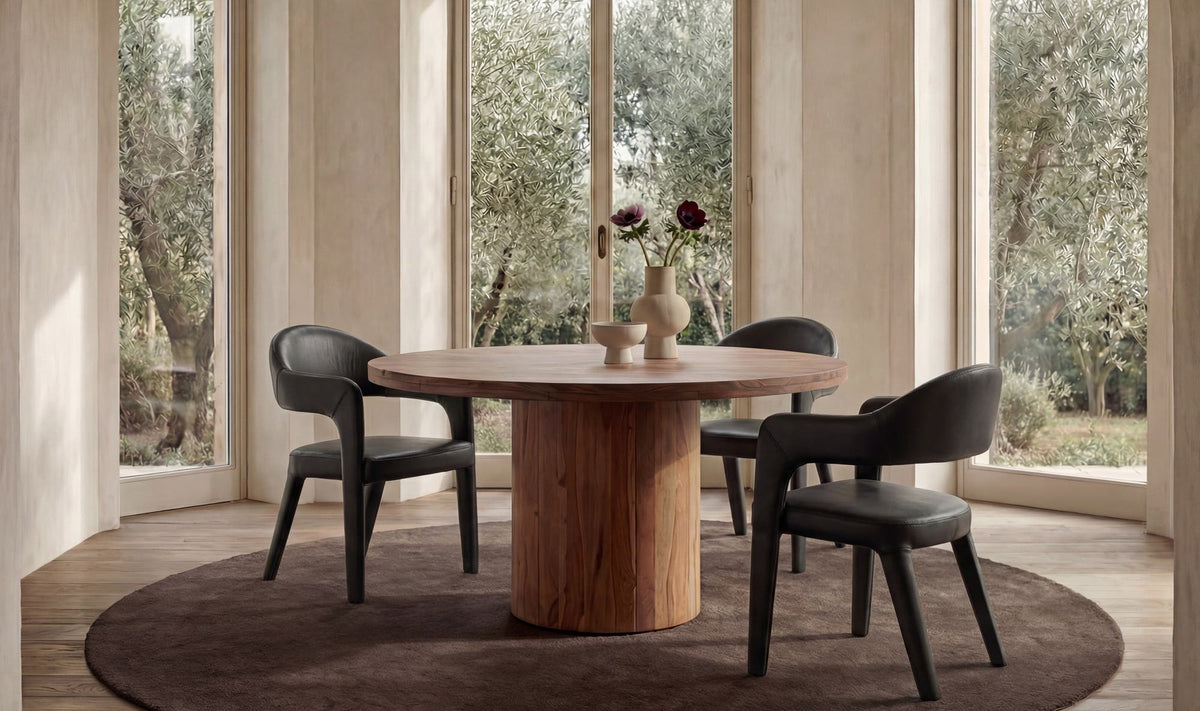 Martens Dining Chair Leather - Black