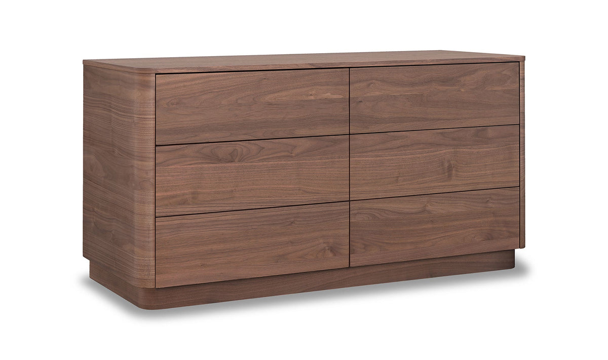 Round Off Dresser Brown - Walnut