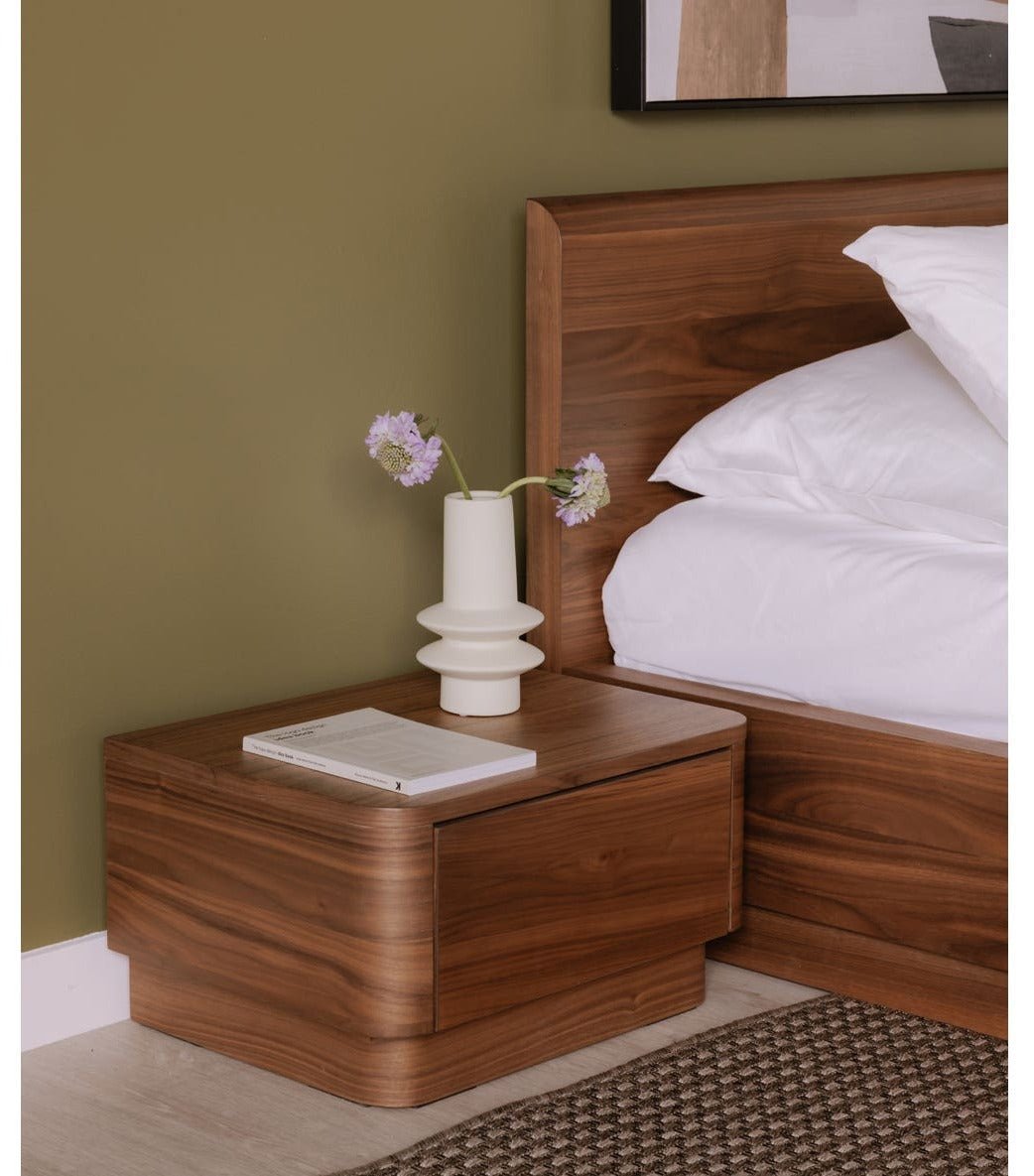 Round Off King Bed Brown - Walnut