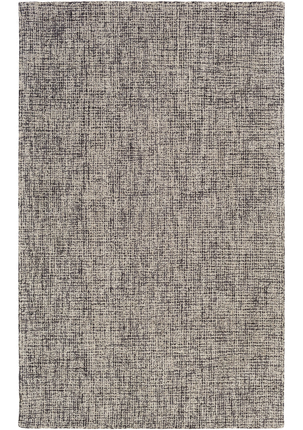 The Akoni rug comes in charcoal and beige striped colours.