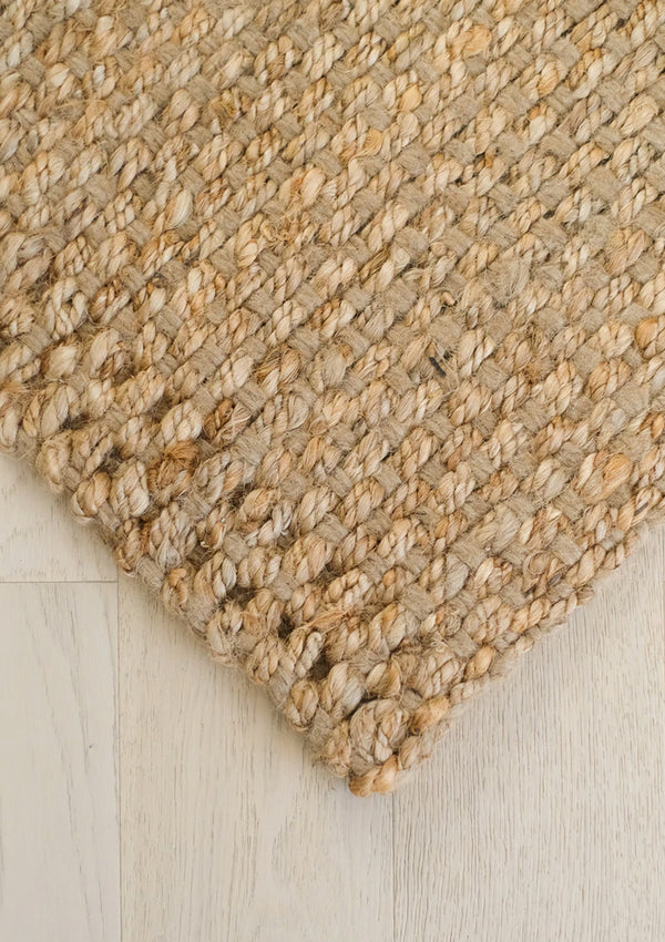 The Alika Rug is made from hand woven jute. 