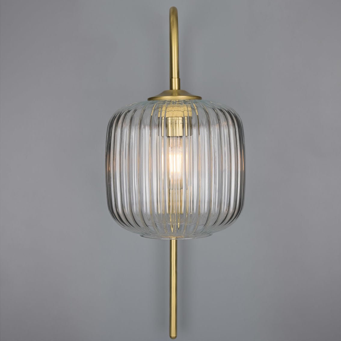 The Astoria wall light has a brass swan neck lamp holder.
