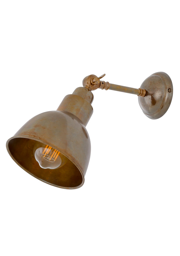 The Baku Wall light is a vintage style brass light. 