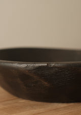 Blackened Wooden Bowl