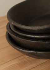 Blackened Wooden Bowl