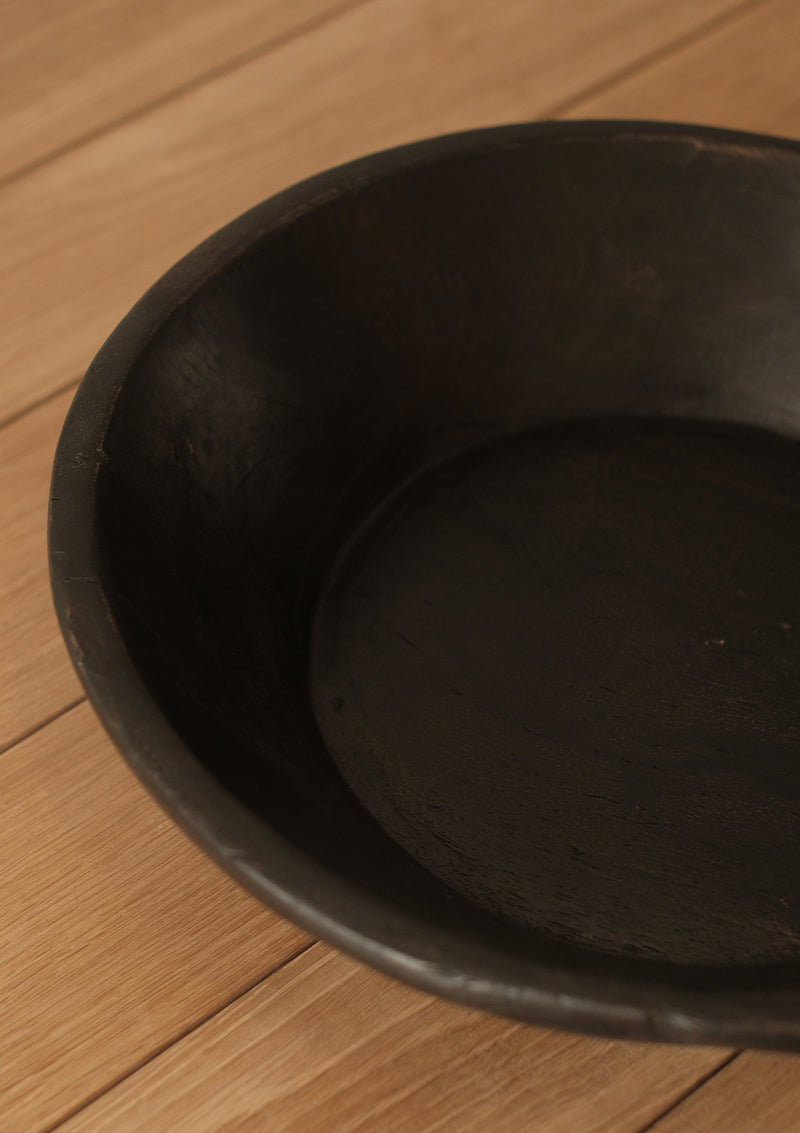 These Blackened Wooden Bowl are shallow and make beautiful decor pieces.