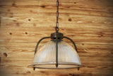 Bousta Industrial Holophane Pendant Light With Diffuser