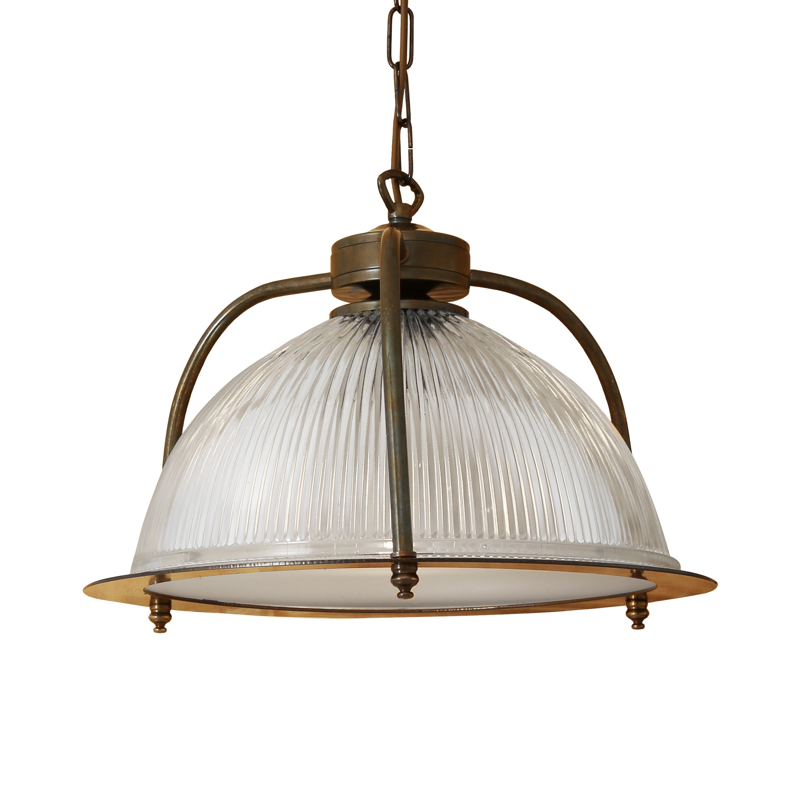 Bousta Industrial Holophane Pendant Light With Diffuser