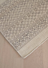 The Catalina Rug features a repetative triangle pattern. 