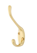 The Glin Hat and Coat Hook is made from brass and comes in five different colour finishes.