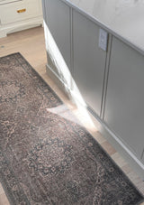 The Lennon rug is machine washable, perfect for entryways or kitchens.