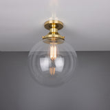Riad Clear Glass Globe Flush Ceiling Light (3 sizes)