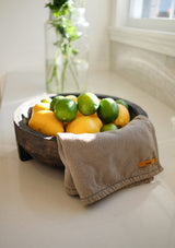 The Olive Vintage Wash Tea Towel comes in a beautiful pale olive tone.