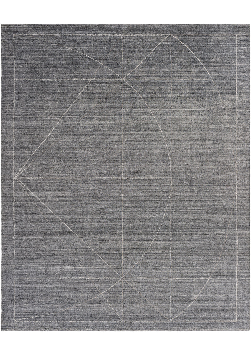 The Rafe rug is made of hand knotted viscose and has a medium pile.