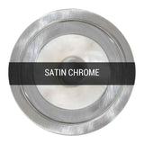 The satin chrome finish.