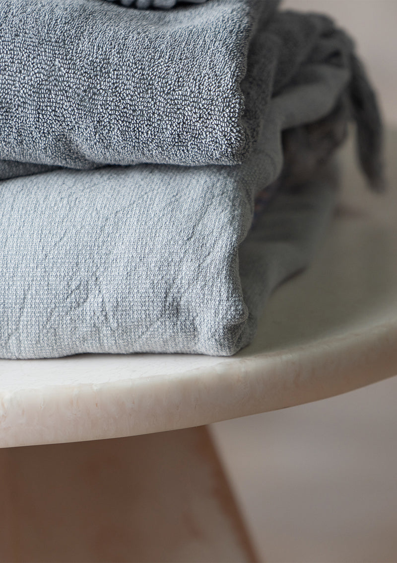 Pale Grey Vintage Wash Hand Towel